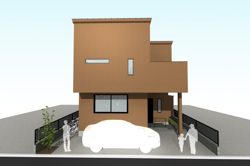 変形狭小地にコンパクトながら工夫が満載の住まいですです。
