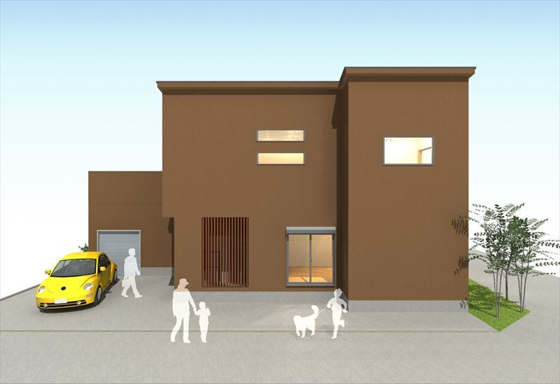 ガレージを備えたモダンな住まいです